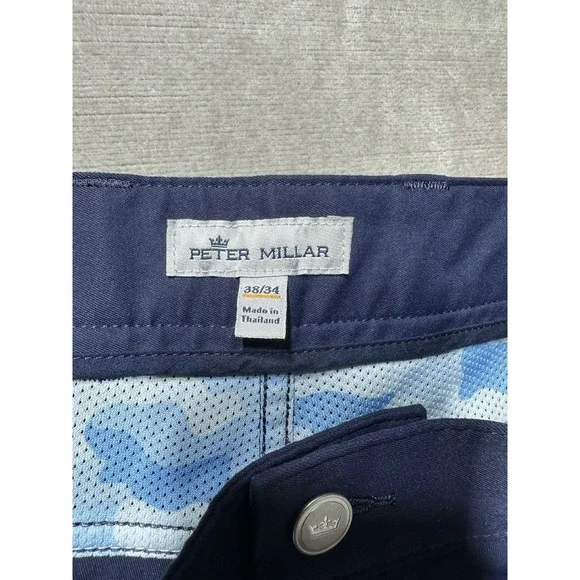 EUC Peter Millar Pants Straight Fit Mens 38x31 Blue Crown Sport Golf Casual - Picture 3 of 8